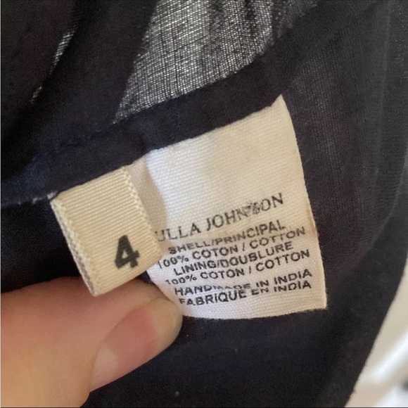 ULLA JOHNSON Beverly Indian Floral Cotton Voile Midi Dress Size‎ 4 Indigo Boho - Picture 11 of 12